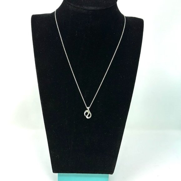 Authentic Tiffany & Co Elsa Peretti Snake Wave Pendant Necklace. - Picture 2 of 10